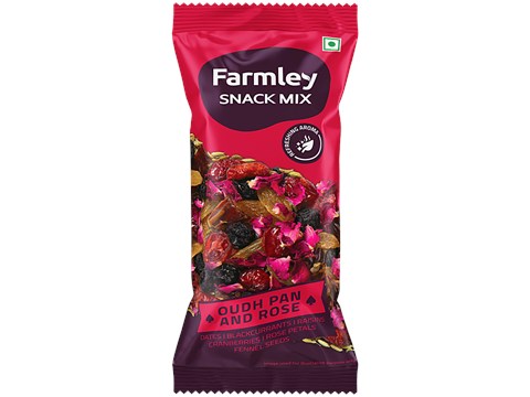Farmley Snack Mix - Oudh Pan & Rose, Assorted Dry Fruits, 18 g