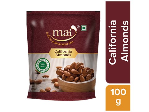 Mai PREMIUM CALIFORNIA ALMONDS BADAM 100 gm, 100 g