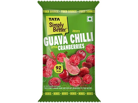 Tata Simply Better Guava Chilli Cranberries, 25 g