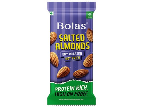 Bolas Dry Roasted Salted Almonds, 25 g