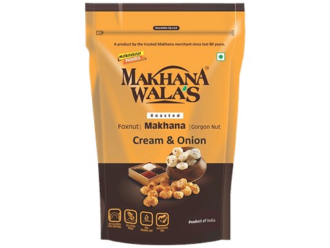 Makhanawala's Roasted Makhana - Cream & Onion, 70 g