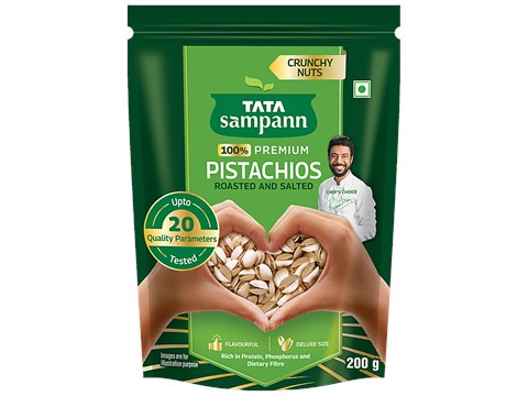 Tata Sampann Premium Pistachios - Roasted & Salted, 200 g
