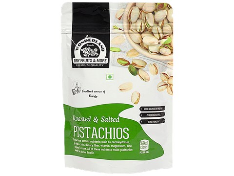 Wonderland Foods Roasted & Salted Pistachios - Rich In Protein & Nutrients, 200 g
