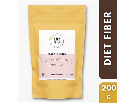 Yellow Bytes Flax Seeds - Premium Raw, 200 g