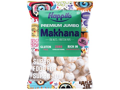 Happilo PremiumJumbo Fox Nuts- Phool Makhana, Protein, Zero Cholesterol, 200 g