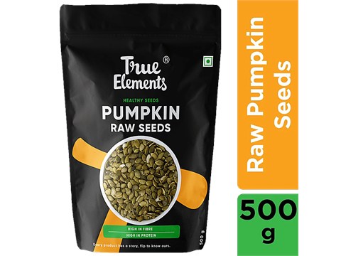 True Elements Raw Pumpkin Seeds - High Fibre & Protein, Nutritious, 500 g