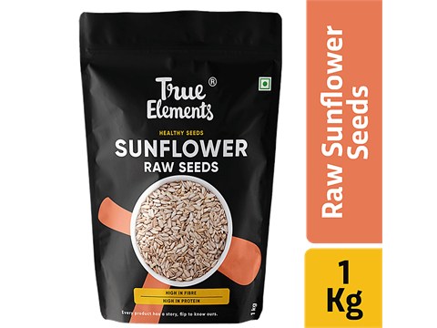 True Elements Raw Sunflower Seeds - Rich In Magnesium, Protein & Fibre, 1 kg