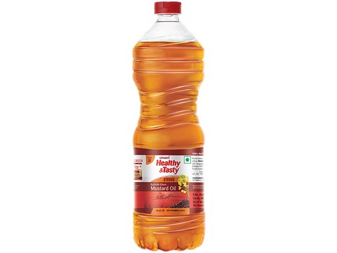 Emami Healthy & Tasty Strong Kachchi Ghani Mustard Oil, 825 g