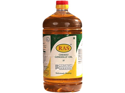 Ras Chekku Oil Chekku Gingelly/Sesame Oil - Argemone Oil Free, No Preservatives, For Cooking Use, 2 L