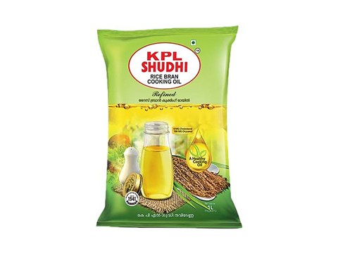 Kpl Shudhi Refined Rice Bran Cooking Oil - Zero Cholesterol, 1 L