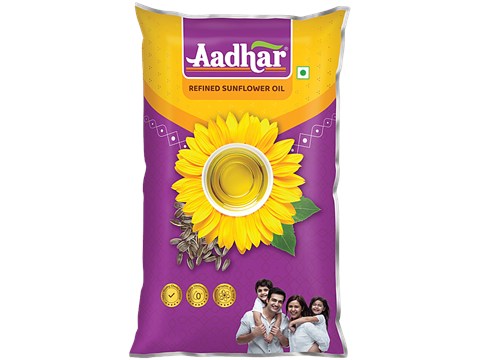 Aadhaar Refined Sunflower Oil, 800 g