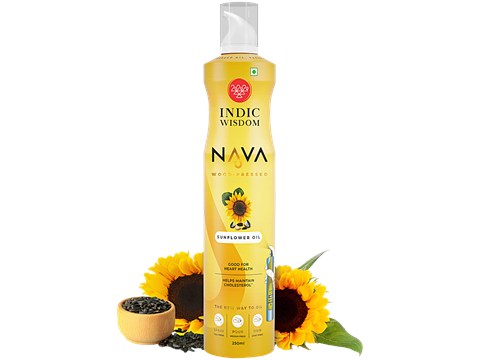 Indic Wisdom Nava Wood-Pressed Sunflower Oil, 250 ml