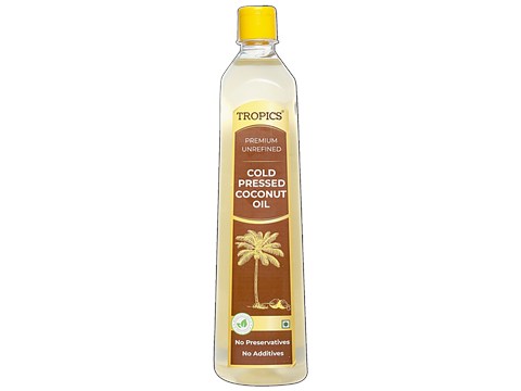 Tropics Cold-Pressed Coconut Oil - Filtered, Non-Refined, 500 ml