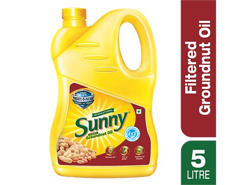 Sunny Refined Groundnut Oil - Rich In MUFA, Goodness Of Vitamins, 5 L