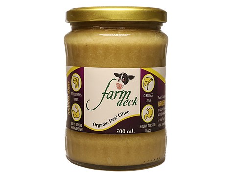 Farmdeck Organic Desi Ghee, 500 ml