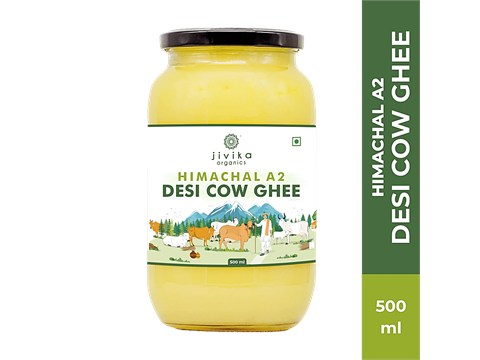 Jivika Naturals Desi A2 Cow Bilona Ghee/Tuppa, 500 ml