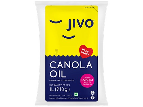 Jivo  Canola Omega-3 Rich Cooking Oil 1 L, 1 L