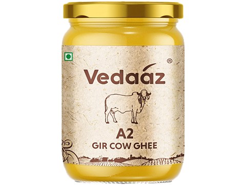 Vedaaz A2 Desi Gir Cow Ghee - Rich In Antioxidants, Boosts Overall Health, 500 ml