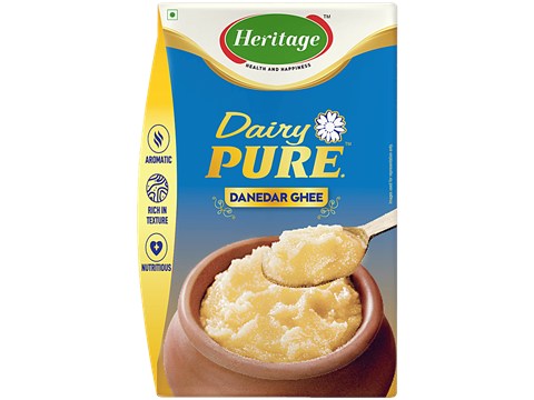 Heritage Dairy Pure Danedar Ghee - Heritage Delicious Natural Flavour, Fresh & Wholesome, 1 L