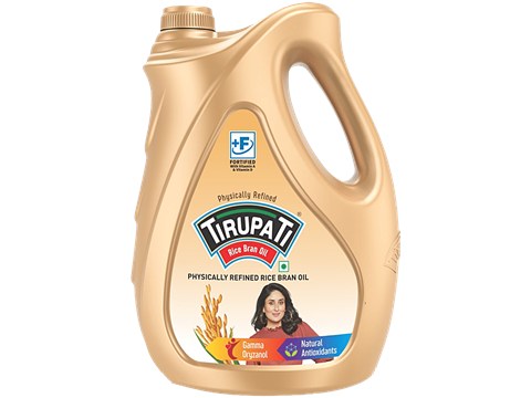 Tirupati Physically Refined Rice Bran Oil, 5 L