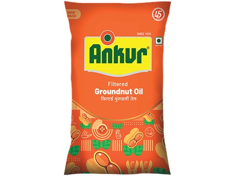 Ankur Filtered Groundnut Oil, 870 g