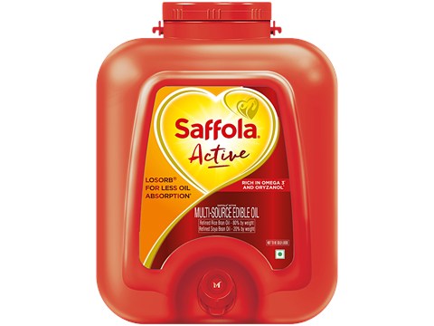 Saffola Active Rice Bran & Soya Bean Refined Oil, 12.75 kg