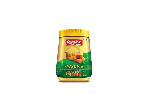 Gowardhan Swarna Pure Cow Ghee/Tuppa, 200 ml