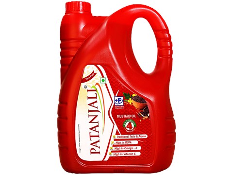 Patanjali Kachi Ghani Mustard Oil, 5 L