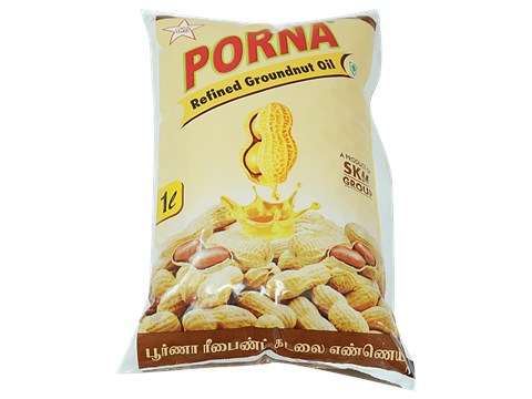 Porna Groundnut Refined Oil, 1 L