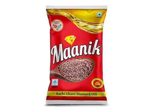 Maanik Kachi Ghani Mustard Oil, 1 L
