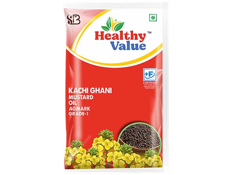 Healthy Value Kachi Ghani Mustard Oil, 1 L