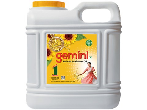 Gemini Refined Sunflower Oil - With Nutri-V, 13 kg