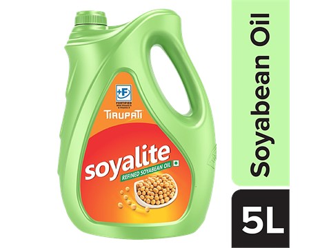 Tirupati Lite Refined Soyabean Oil - Rich Omega 3 & 6, 5 L