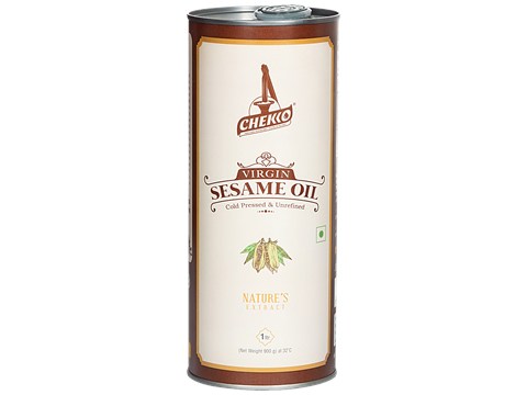 Chekko Cold Pressed Virgin Sesame Oil, 1 L