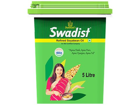 Swadist Refined Soyabean Oil, 4 kg