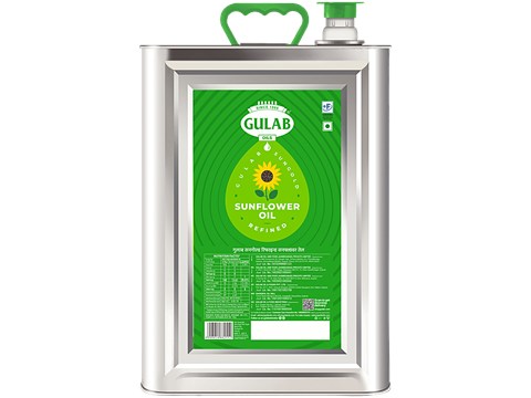 Gulab Oils Refined Sunflower Oil, 13 kg