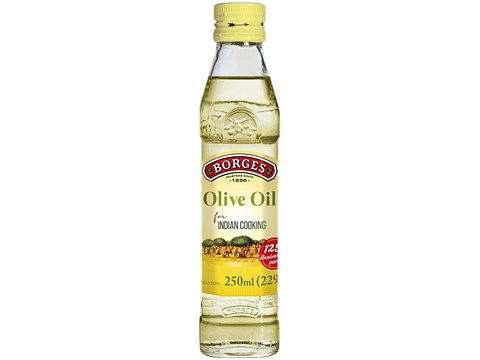 Borges Olive Oil For Indian Cooking - Extra Light, Ideal For Frying & Baking, 250 ml