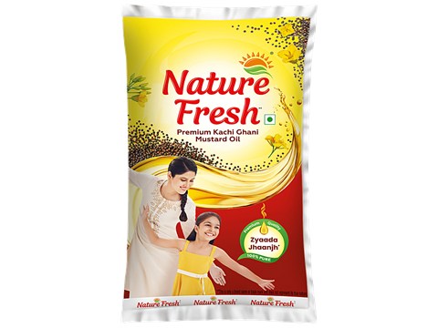 Nature Fresh Premium Kachi Ghani Mustard Oil, 840 g