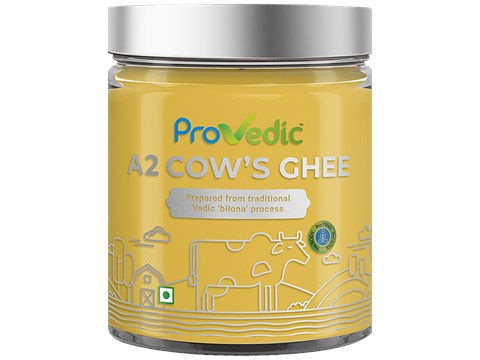 ProVedic A2 Gir Cow's Ghee - Prepared From Bilona Process, Improves Digestion, 500 ml