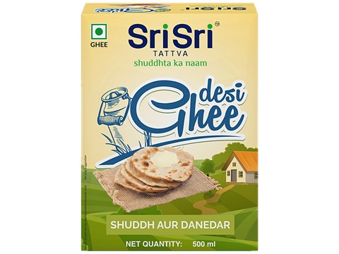 Sri Sri Tattva Desi Ghee - Pure & Granular, 500 ml