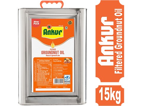 Ankur Ground Nut Oil, 15 kg