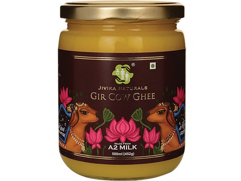 Jivika Naturals Vedic Hand Churned Bilona Gir Cow Ghee/Tuppa, 500 ml