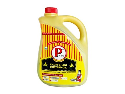 P Mark Kachi Ghani Mustard Oil, 5 L