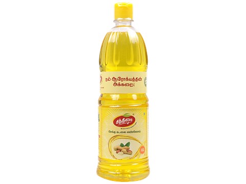 Chithirai Groundnut Oil - Pure & Natural, Healthy, For Deep Frying & Cooking, 1 L