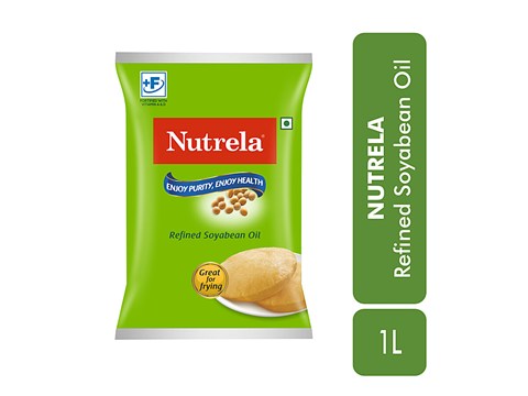 Nutrela Refined Oil - Soyabean, 1 L