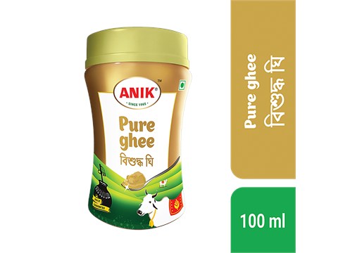 Anik Brown Cow Ghee - Pure & Fresh, Rich In Nutrients, No Preservatives, 100 ml