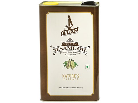 Chekko Virgin Cold Pressed Sesame Oil, 5 L