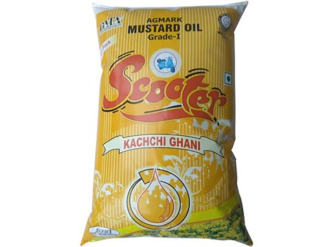 Scooter Kachi Ghani Mustard Oil, 1 L