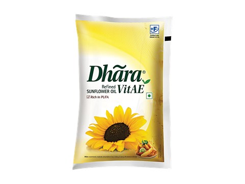 Dhara  VitAE Refined Sunflower Oil, 1 L