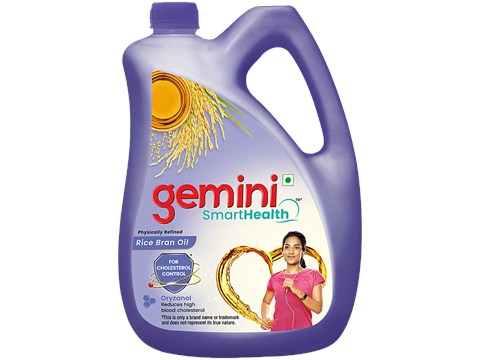Gemini Smart Health Rice Bran Oil, 4.35 Kg